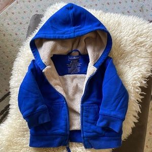 LL Bean fleece lined hoodie.